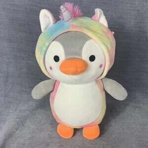 Squishmallow Jen the Penguin Unicorn 10" Tie Dye Hug Mees 2021